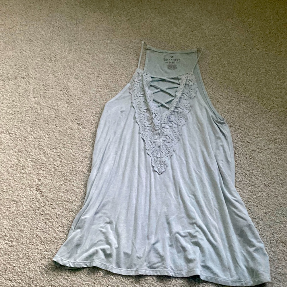 Cute top for summer. Pale blue. American Eagle. XS